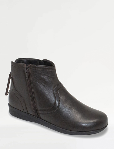 Leather Thermal Lined Twin Zip Boot with Back Tassel - LJ704